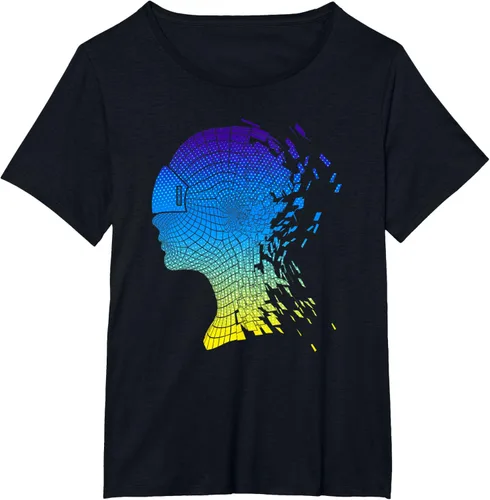 Miniatura 11 de Camiseta con diseño de auriculares de realidad virtual de VR Fans, Negro, S