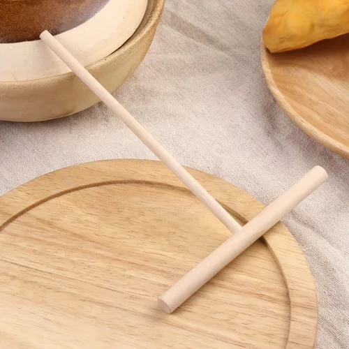 Miniatura 6 de Hemoton Juego de herramientas de madera para panqueques de crepé, espátula, esparcidor para hacer panqueques