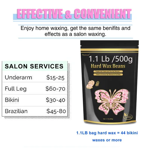 Miniatura 5 de Cuentas de cera de 1.1 libras, cuentas de cera dura para depilación gruesa y piel sensible, funciona en bikini brasileño, axilas, piernas, cara
