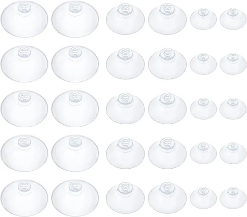 Miniatura 8 de Pawfly Paquete de 30 ventosas para vidrio, pequeñas ventosas de goma para el hogar, cocina, baño, organización, decoración de Navidad