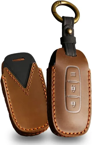 ontto Llavero de 3 botones compatible con Nissan Ariya Pathfinder Kicks X-Trail Rogue 8 Gen New Teana 2022 2023 Car Assessores Funda de cuero