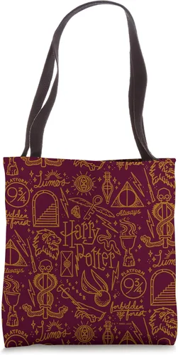 Harry Potter Icons Line Art - Bolsa de mano con collage