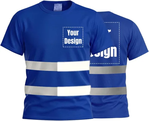 Miniatura 10 de Camisetas reflectantes de seguridad de alta visibilidad personalizan su logotipo
