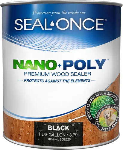 Miniatura 33 de Sellador Seal-Once Nano+Poly de madera penetrante con poliuretano, sellador impermeable de alta calidad, 1 galón, cedro bronce Sellador
