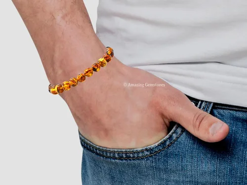 Miniatura 196 de Amazing Gemstone Pulsera de cristal para mujeres y hombres, pulsera de cristal curativo de protección, pulsera elástica con cuentas de piedras