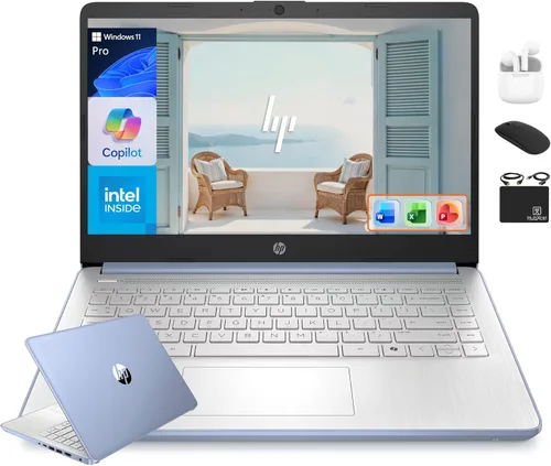 Miniatura 13 de HP - Laptop insignia de 14" 2025 con potencia de IA, para oficina y estudiantes, duración de vida útil, CPU Intel de 4 núcleos, 16 GB de RAM, 628 GB
