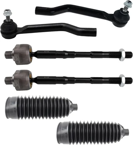 Miniatura 27 de TRQ Kit de dirección interior y exterior para lado del conductor y del pasajero delantero, con cremallera de dirección y fuelle de piñón compatible