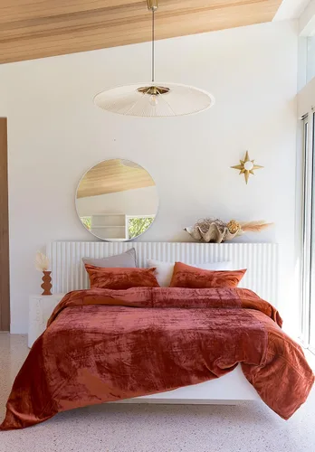 Miniatura 14 de Sophia-Art - Juego de 3 piezas de ropa de cama de terciopelo de rayón ultra lujo, funda de edredón boho de un solo color, funda de colcha