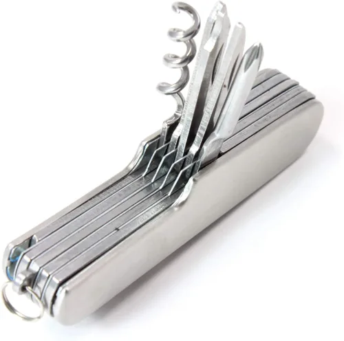 Miniatura 7 de Cuchillo de bolsillo EDC multiherramienta de acero inoxidable con bolsa de transporte
