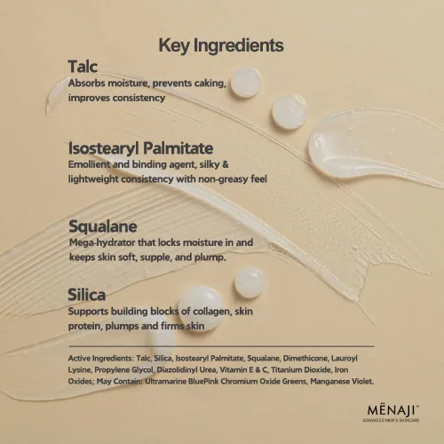 Miniatura 8 de Menaji HDPV Polvo antibrillo (bronce) Maquillaje facial antibrillo para hombres Polvo facial de alta definición Polvo facial agradable a