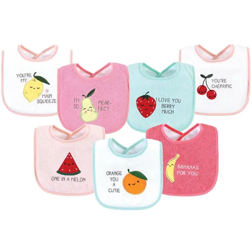 Miniatura 25 de Baberos Hudson Baby unisex de algodón de rizo con relleno de fibra, modelo Holiday Girl Sparkle, talla única