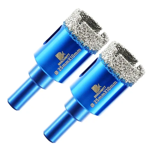 Miniatura 7 de Juego de brocas de diamante seco, BRSCHNITT 1 1/4 Pulgadas (32mm) Sierra de agujero de diamante con vástago redondo para azulejos de porcelana