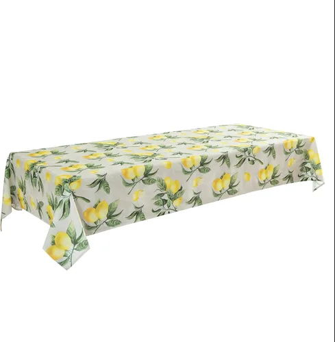 Miniatura 9 de Mantel rectangular con estampado de limones de 60 x 84 pulgadas, mantel rectangular impermeable con estampado de limonada amarilla, mantel lavable