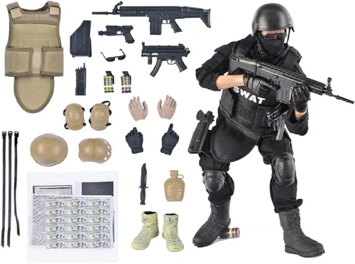 Miniatura 8 de BJPEY Figuras de acción de fuerzas especiales de soldados de 12 pulgadas, juguetes, escala 1:6 (Seal)
