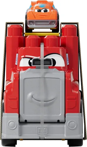 Miniatura 6 de MEGA BLOKS First Builders - Juego de bloques de construcción para niños pequeños, construye y corre con plataforma con 19 piezas, 2 autos
