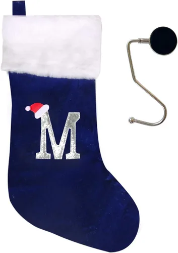 Miniatura 46 de Medias de Navidad de 20 pulgadas con monograma, letras, medias súper suaves grandes de Navidad, medias de monograma rojo para Navidad, regalo