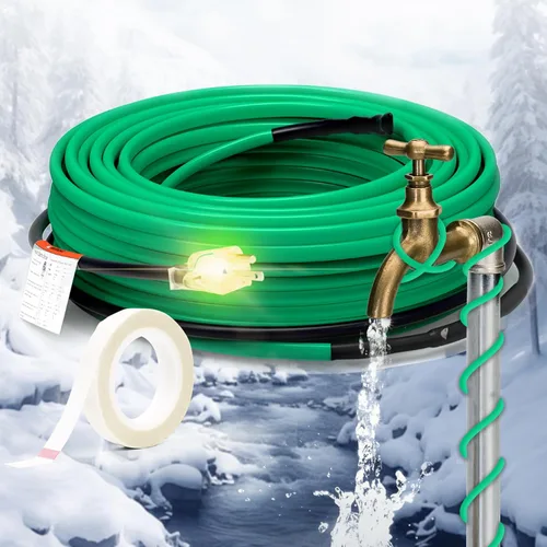 Miniatura 12 de HEATIT Cable calefactor de tubo autorregulador de 30 pies para protección contra congelación de tuberías, cable térmico para tuberías de agua, cinta