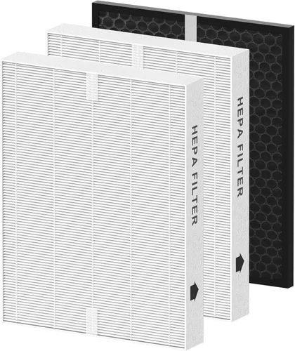 PRF-51 Filtro HEPA de repuesto compatible con purificador de aire Brondell PR50-B Revive, comparado con la pieza #PRF-51, 2 filtros HEPA verdaderos