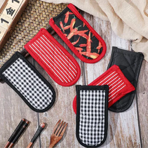 Miniatura 6 de Geiserailie 8 piezas de funda de hierro fundido para mango de sartén resistente al calor, soportes antideslizantes para ollas, asas lavables a