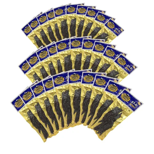 Miniatura 11 de Tiras gruesas de corte en kippered de estilo natural prémium de 1.75 onzas. Cecina de alce – Sin conservantes – Alto contenido en proteínas – Bajo