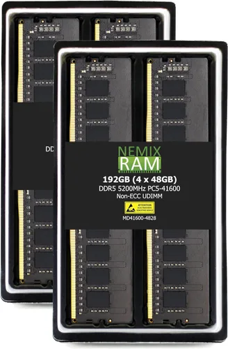 Miniatura 11 de NEMIX RAM 16 GB (1 x 16 GB) DDR5 5200 MHZ PC5-41600 1Rx8 1.1V 288-PIN sin ECC sin búfer UDIMM memoria de PC de escritorio compatible con ASRock Z790