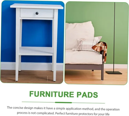 Miniatura 2 de OSALADI 20 piezas autoadhesivas deslizantes para muebles, resistentes a los arañazos, tapas de patas de mesa para sillas y protectores de suelo que