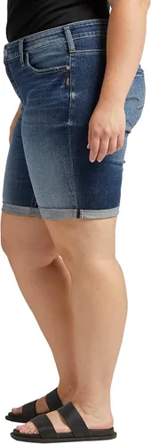 Miniatura 2 de Silver Jeans Co. Bermudas Elyse de talle medio para mujer, talla grande, ajuste cómodo