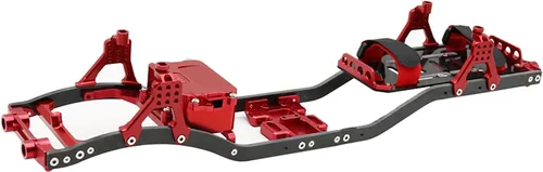 Miniatura 9 de 1/10 RC Crawler Viga de fibra de carbono de 0.157 in CNC de metal chasis de coche Kit de cuerpo piezas para Axial SCX10 II Rock Off Road Truck Dorado