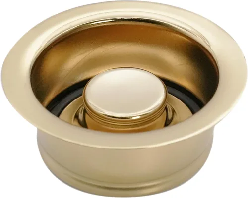 Westbrass D2089-01 Brida y tapón de eliminación de residuos de montaje de 3 pernos, latón pulido, paquete de 1