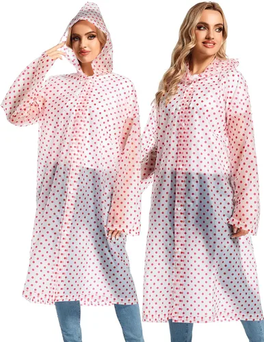 Miniatura 15 de 2 abrigos de lluvia de Borogo para adultos, chaquetas de lluvia reutilizables para hombres y mujeres