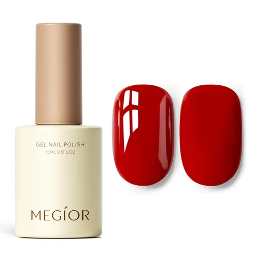 Miniatura 72 de MEGIOR Esmalte de uñas de gel blanco de 0.5 fl oz, color blanco antiguo, secado con luz UV, esmalte de gel francés, arte de uñas, salón de manicura