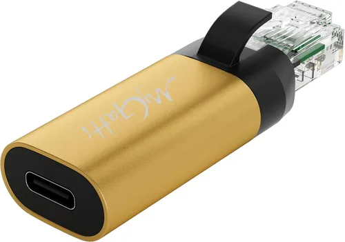 Adaptador USB C a Ethernet, nueva idea RJ45 macho a USB C hembra adaptador de red LAN, chip inteligente incorporado, simplemente inserta cables de