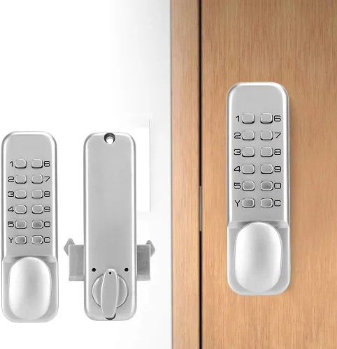 Miniatura 7 de Sonew Cerradura de puerta con contraseña mecánica digital, cerradura de contraseña de puerta oscilante izquierda y derecha, puerta de combinación