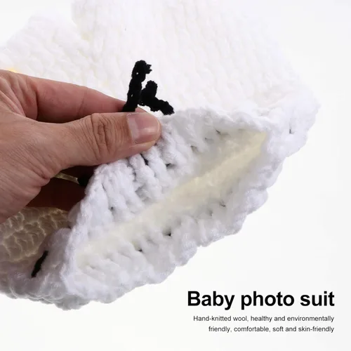 Miniatura 3 de NUOBESTY - Juego de 3 piezas de accesorios de fotografía para bebés recién nacidos de fútbol, ganchillo, traje para bebé, deporte, fiesta temática