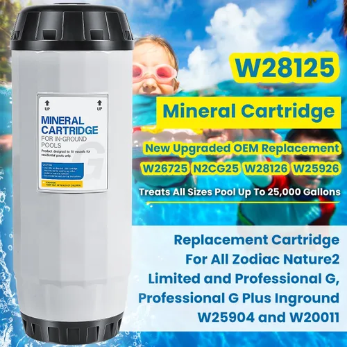 Miniatura 2 de Repuesto para cartucho mineral Nature2 G25 W28125 N2CG25 W26725 para todos los sistemas de piscina enterrados Zodiac Limited y Professional G o Pro