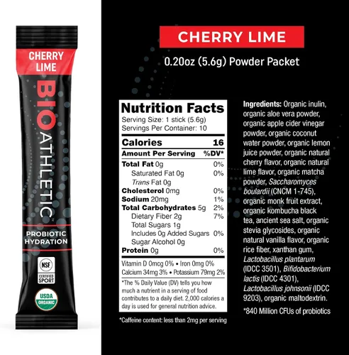 Miniatura 3 de Mezcla de bebida de hidratación con probióticos + electrolitos, con vitaminas D y B12, USDA orgánico, certificado NSF para deporte, sutil sabor a