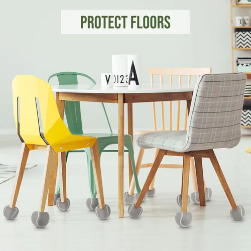 Miniatura 3 de Macarrie 12 pelotas de tenis precortadas para sillas, pelotas deslizantes, protectores de suelo para patas de silla, fundas para pies de silla