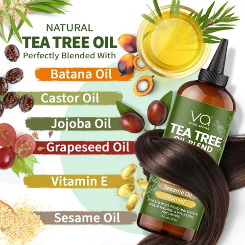 Miniatura 3 de VITAL AFFAIR Aceite de Árbol de Té Para el Cabello Con Jojoba, Ricino, Aceite de Batana - Tratamiento de Árbol de Té Para el Cabello y Cuero