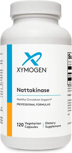 XYMOGEN Nattokinase - Apoyo al bienestar cardiovascular y vascular - 100 mg de nattoquinasa - Fórmula enzimática - Vegano y sin OMG - 120 cápsulas