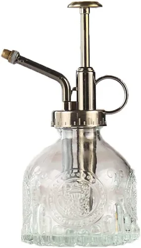 Miniatura 6 de Mister de plantas en vidrio de 6.8 fl oz, botella pequeña con bomba superior de plástico, rociador decorativo de niebla fina, regadera pequeña