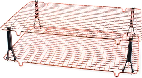 Miniatura 7 de Nordic Ware Rejilla de enfriamiento redonda, 13 pulgadas de diámetro, cobre