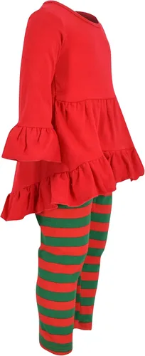 Miniatura 4 de Unique Baby Girls Christmas Ruffle Winter Outfit
