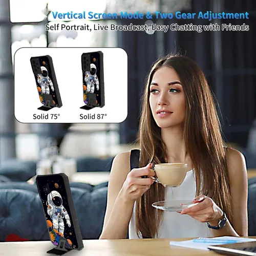 Miniatura 443 de Funda para Samsung Galaxy S22 Ultra 5G, Galaxy S22 Ultra con cubierta de cámara deslizante, funda resistente de doble capa con función atril Black