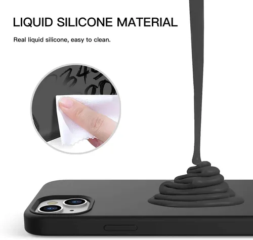 Miniatura 5 de ZUSLAB Funda de silicona real compatible con Apple iPhone 13 de 6.1 pulgadas (2021), silicona líquida antiarañazos, gel de goma, a prueba de golpes