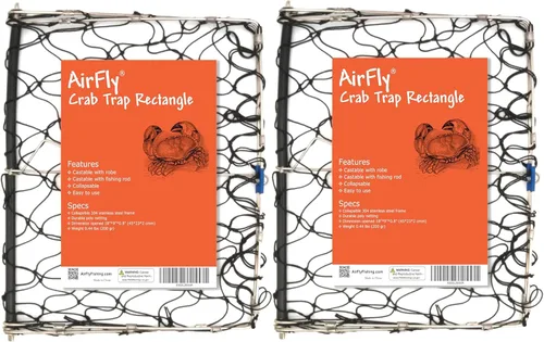 Miniatura 15 de AirFly Foldable Castable Crab Trap - Crab Hawk & Crab Jaw Star Trap with Bait Clip - Portable Fishing Rod Crab Pot for Blue Crabs & Dungeness