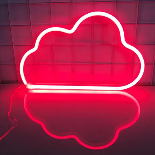 Miniatura 14 de Letreros de neón de nube, luz LED para decoración de pared, funciona con pilas o USB, para dormitorio, estética, habitación de adolescentes, niñas