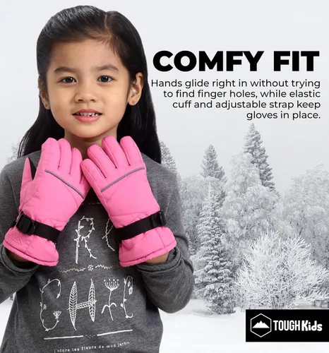 Miniatura 5 de Guantes de esquí y nieve para niños de invierno Guantes de esquí, snowboard, Shoveling impermeable, resistente al viento, carcasa térmica y palma