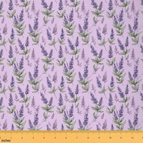 Miniatura 23 de Rustic Flowers Indoor Outdoor Fabric,Retro Floral Soft Flannel Polyester No Stretch Farmhouse Style Crafts & Sewing Supplies DIY Fabrics,1 Yard