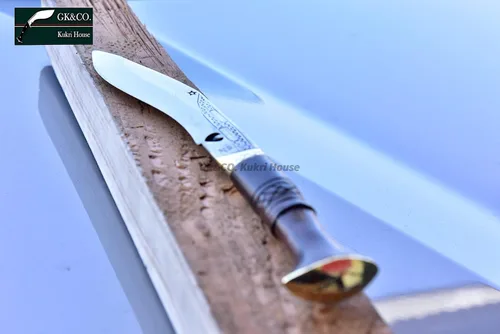 Miniatura 6 de Kukri/Khukuri genuino - Cuchillo de cocina auténtico Cheetlange de hoja de 5 pulgadas hecho a mano por GK & CO.Kukri House en Nepal