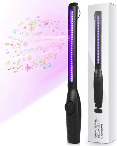 Desinfectante de luz UV, lámpara portátil de desinfección de luz UV recargable por USB, desinfectante de luz ultravioleta para el hogar, hotel,